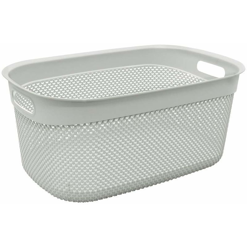 Droplette Design Plastic Storage Basket, 33L, 25 x 55 x 37 cm approx - JVL