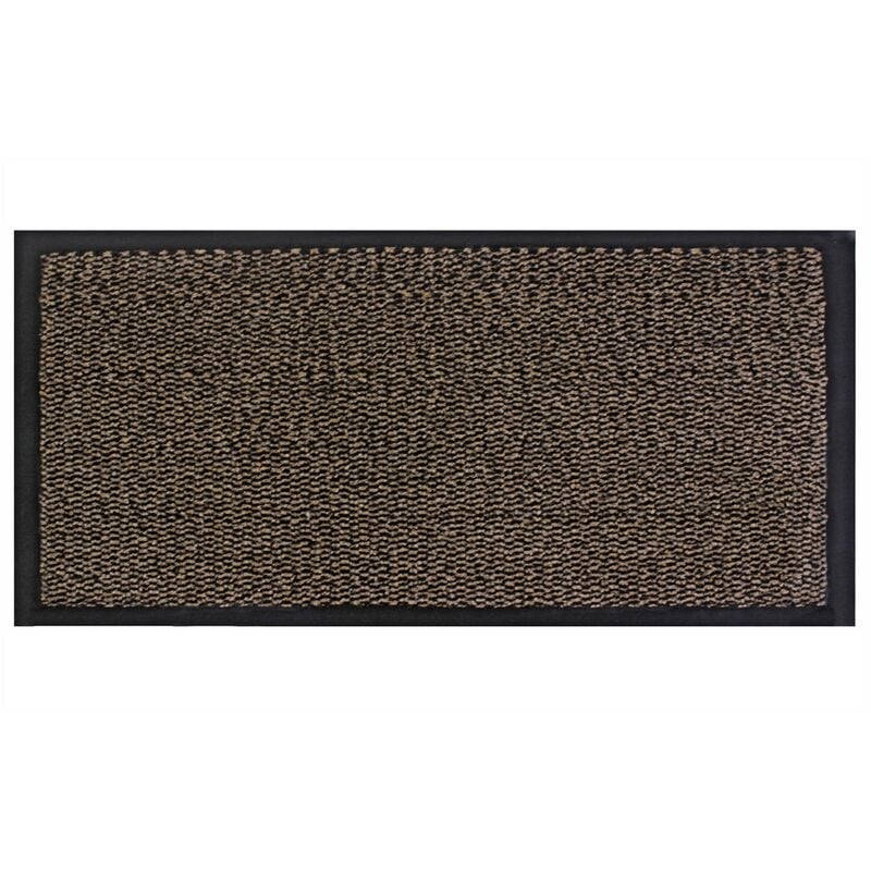 JVL - Heavy Duty Barrier Door Floor Mat, 60x150cm, Brown