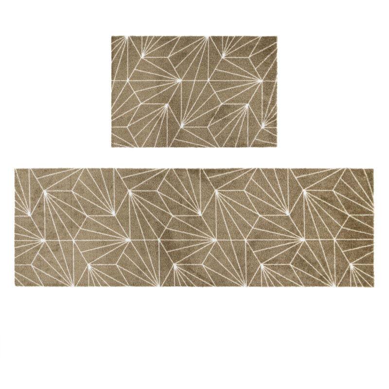 Jvl - Mega Doormat and Runner - Brown Geo