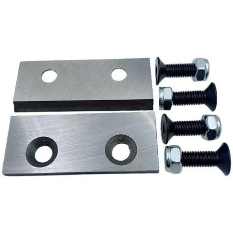 Jwn Lot de 2 lames tranchantes et 4 écrous M8 pour broyeur de bois