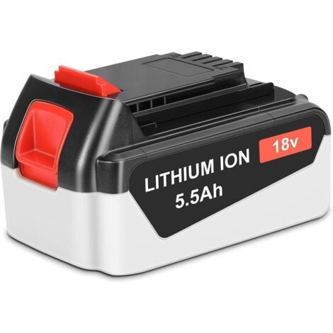 JYJZPB 18V 5,5Ah Batterie Lithium Lion BL4018 Compatible avec Black + Decker Tous Les Outils 18V pour BL2018 BL1318 BL1518 STC1820 BL2518 GKC1817 LBX20 LST220, sans Effet Mémoire, Faible Autodécharge