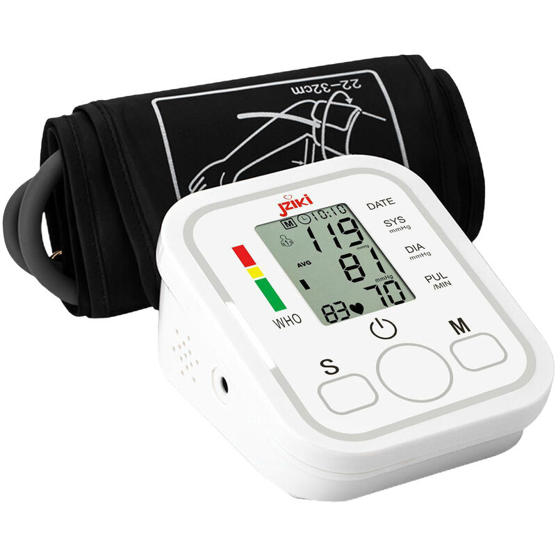 

Asupermall - JZIKI ZK-B869 Monitor de presion arterial para brazo superior Monitor de presion arterial digital Esfigmomanometro electronico Tonometro