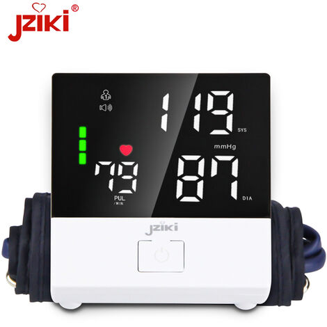 JZIKI ZK-B881 Oberarm-Blutdruckmessgerät LED HD-Vollbildschirm englische Sprachansage Herzfrequenz erfassbar Trockenbatteriemodell (ohne Batterie)
