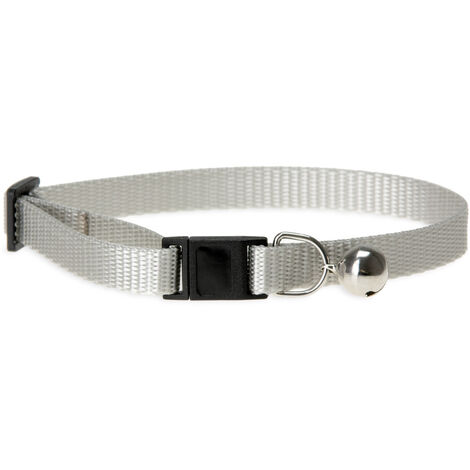 K Art Sportiv Plus Cat Collar, 10 mmx30 cm Campana, grigio chiaro