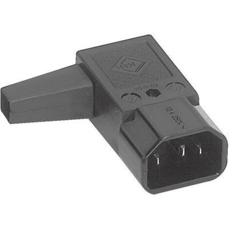 K & B 42R041111 Connettore IEC 42R Spina angolata Tot poli: 2 + PE 10 A Nero 1 pz.