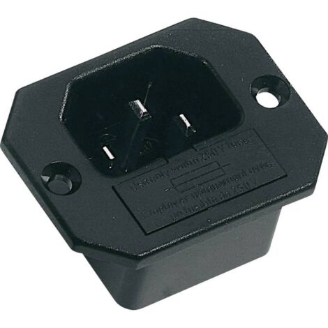 K & B 42R321111 Connettore IEC 42R Spina verticale Tot poli: 2 + PE 10 A Nero 1 pz.