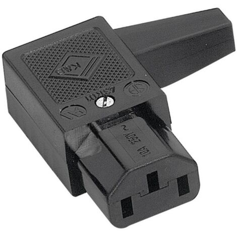 K & B 43R011111 Connettore IEC 43R Presa angolata Tot poli: 2 + PE 10 A Nero 1 pz.