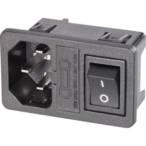 K & B 59JR101-1FRS150 Connettore IEC 59JR Spina verticale Tot poli: 2 + PE Nero 1 pz.