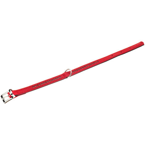 K Diamanti con colletto vintage Una fila rossa, interno da 10 mm 27 cm e una riga regolabile 20,5-24,5 cm