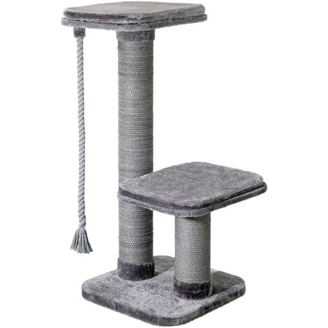 K grande albero gatto graffio 56 x 56 x 122 cm grigio