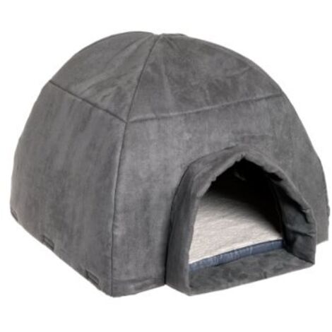 K Igloo Pet Cave accogliente grigio /beige 50 x 50 x 53 cm