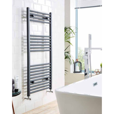 Kartell Anthracite 1000mm x 500mm Straight 22mm Towel Rail - STR510A