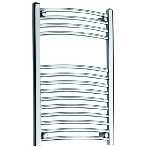 Kartell Chrome 800mm x 300mm Curved 25mm Towel Rail - 25CTR308C