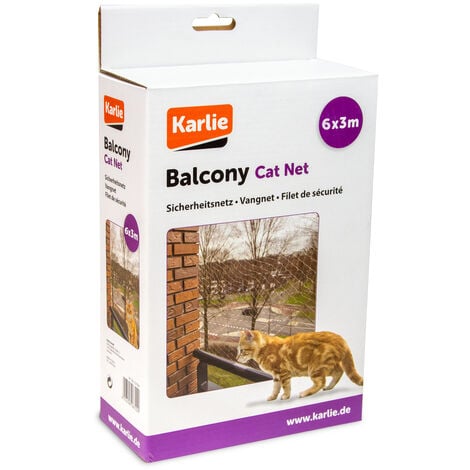 Kerbl Red de seguridad para gatos transparente 6x3 m