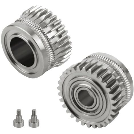K1 Max Zahnräder, 2 Stück, vernickelte Legierung, Extruderzahnräder, kompatibel mit Creality K1/K1C/K1 max/Ender 3 V3 und Ender 3 V3 Plus 3D-Druckern