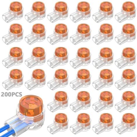 K1 Packung mit 200 wasserdichten 2-Wege-Gel-Crimpverbindern für die Reparatur von Telefonkabeln