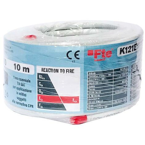 K121EW-10 CAVO COAX 5MM PVC EC CONF. DA 10MT