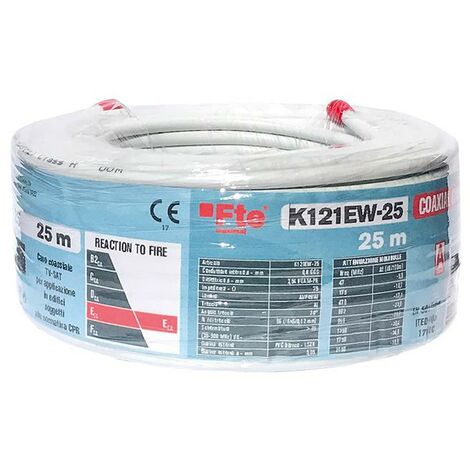 K121EW-25 CAVO COAX 5MM PVC EC CONF. DA 25MT
