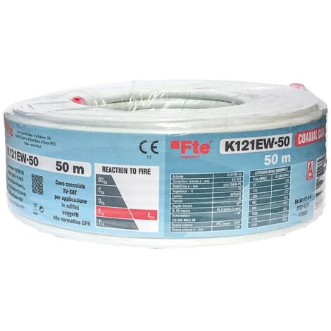 K121EW-50 CAVO COAX 5MM PVC EC CONF. DA 50MT FTE