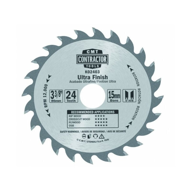 CMT - Contractor : 3 x Lame carbure 216 z= 24 / 48 / 48 atb al: 30 mm