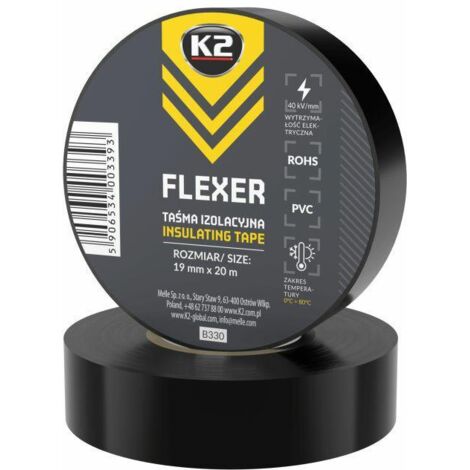 K2 flexer taśma izolacyjna duża czarna 19mm x20m
