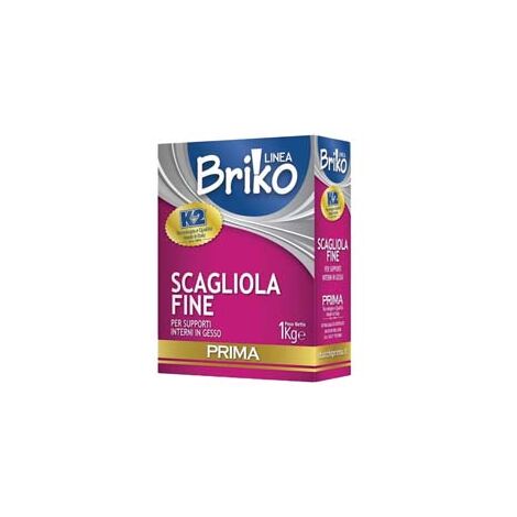 K2 LINEA BRIKO SCAGLIOLA FINE BIANCA IN POLVERE- - Kg.1 in scatola - 12 pezzi K2