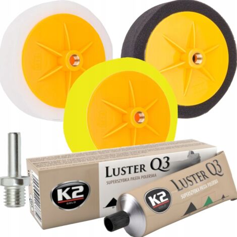 K2 LUSTER Q3 PASTA LUCIDANTE + SPUGNA 1500MM PER LUCIDARE LA VERNICE
