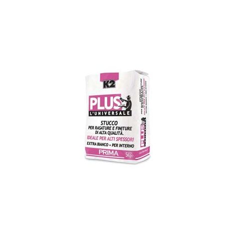 K2 PLUS L'UNIVERSALE STUCCO PER RASATURE E FINITURE ALTI SPESSORI- - Kg.5 in sacco - 4 pezzi K2