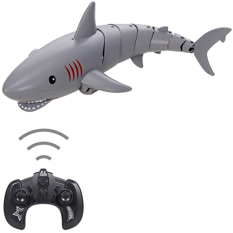 

K23 Mini RC Shark RC Fish Juguete de Control remoto 2.4G Submarino RC Barco Electrico Barco de carreras Juguete de parodia Verano Juguete al aire