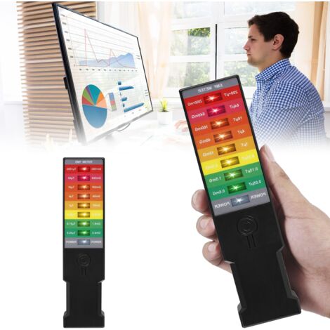 K3 Détecteur de champs magnétiques EMF : détecteur de champs magnétiques anti-rayonnement, testeur d'équipement paranormal pour test, extérieur, bureau, champ magnétique portable, avec