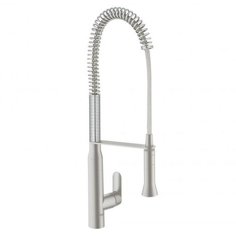 Grohe Miscelatore Cucina Con Doccetta.Grohe K7 Rubinetto Per Cucina Bocca Alta Con Doccetta Professionale Estraibile Colorazione Super Acciaio 32950dc0