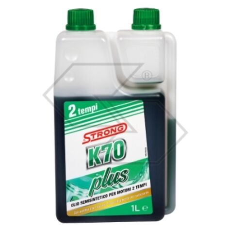 K70 PLUS 1LITRE huile moteur 2 temps semi-synthétique 1 pièce STRONG