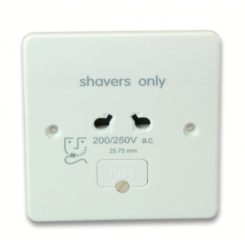 MK - Electric Shaver Socket, White - White