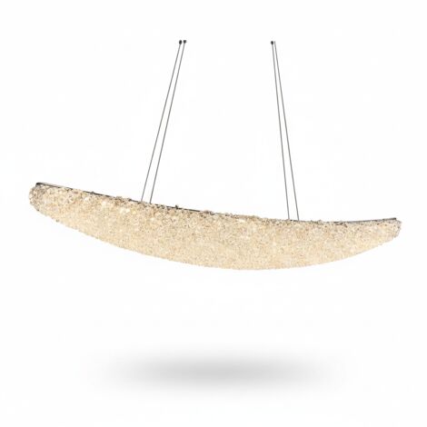 K9 suspension en cristal champagne moderne, lampe suspendue LED dimmable 3 températures de couleur, hauteur réglable, Ø110x150 cm, plafonnier de luxe pour salon, salle à manger et chambre