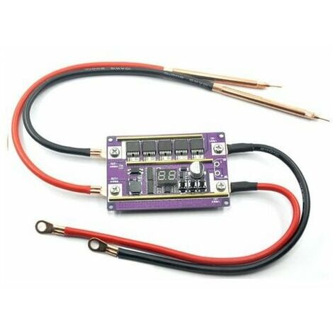 K99 portátil Mini 12V 18650 batería de litio soldador por puntos versión batería de plomo ácido + 10 bolígrafo plano + placa de protección acrílica