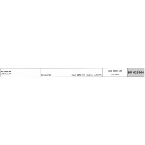 KAAZ LM5361SXA tondeuse automotrice à ressort câble 1140 mm gaine 1190 mm