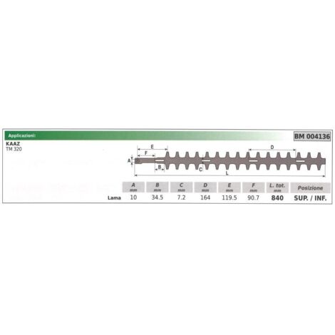 KAAZ Ober- / Untermesser TM 320 004136