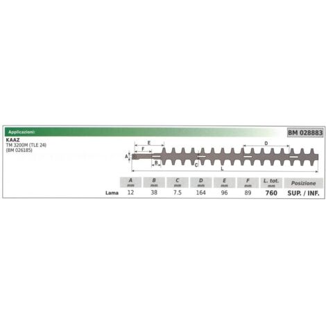 KAAZ Ober-/Untermesser TM 320M 028883