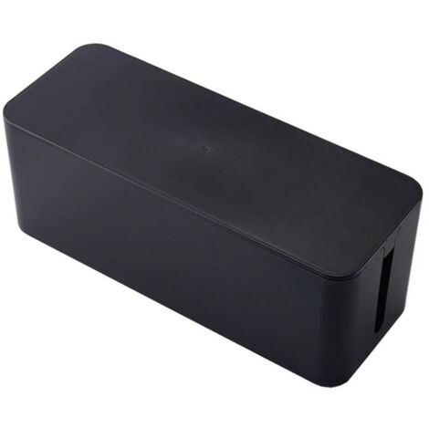 Kabel- und Kabelkanal-Organizerbox Größe L (Schwarz)