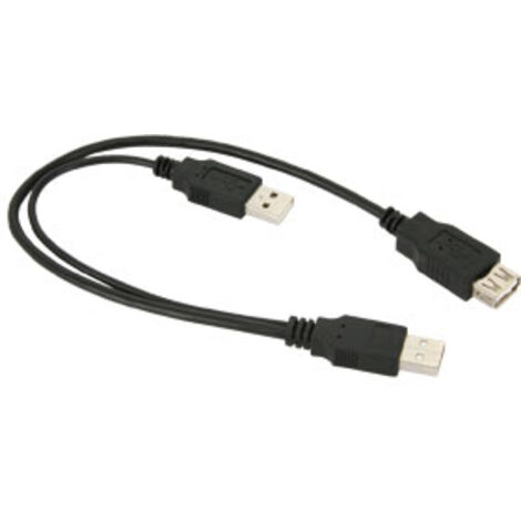 Kabel USB 2.0 A Stecker Double A USB A Buchse 0,30m