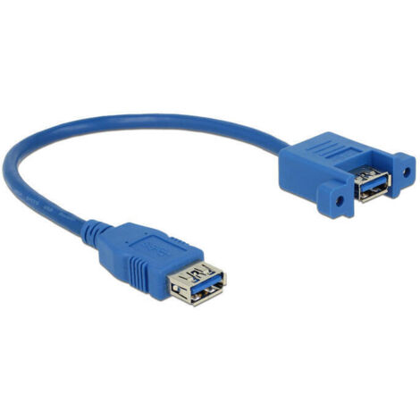 Kabel usb 3.0 a buchse usb 3.0 a buchse zum einbau 0,25 m delock
