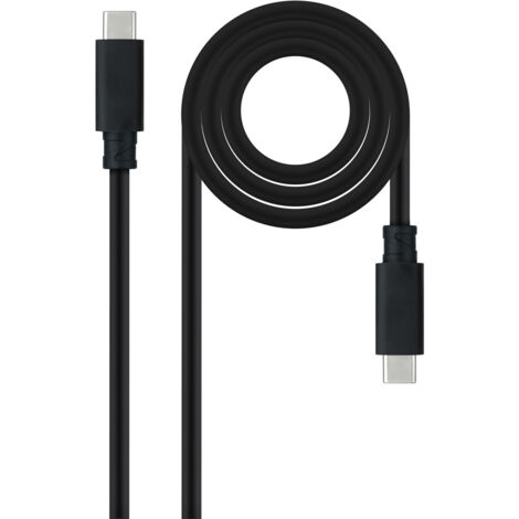 Kabel Usb 3.1 Gen2 Usb-c zu Usb-c 0.5m Schwarz Nanocable 10.01.4100