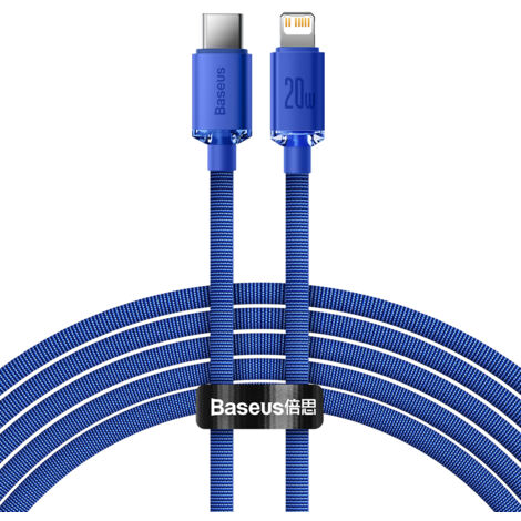 Kabel zum schnellen Laden und zur Datenübertragung USB-C Iphone Lightning 20W 2m blau