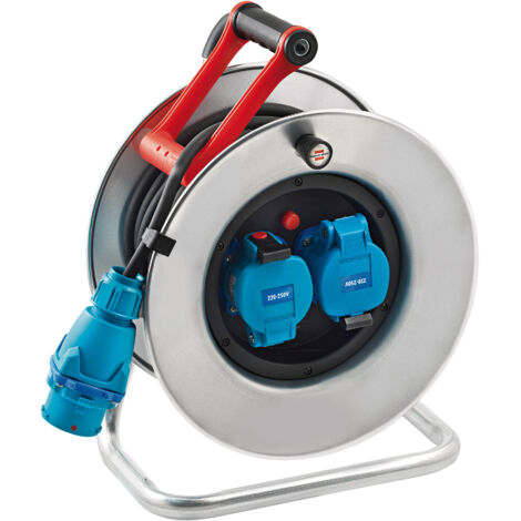 Kabelaufroller SILVER SPT25-25/2M MARECHAL CEE 30A/230V: 1 Stecker + 2 Steckdosen - H07RN-F 25m