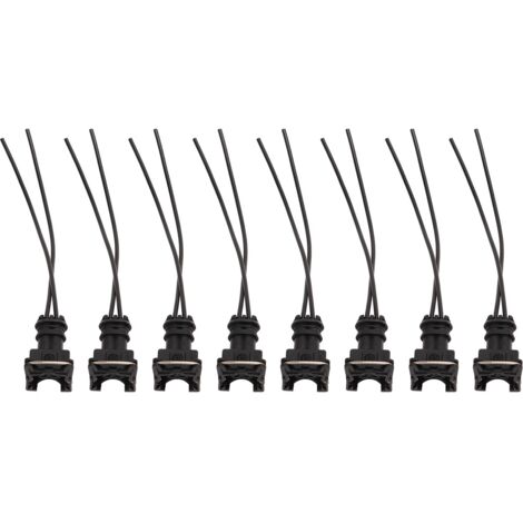 Kabelbaum für Kraftstoffeinspritzdüsenanschluss, 8 Stück Einspritzdüsenstecker Kabelstecker Clips Cut Splice EV1 8 für EV1