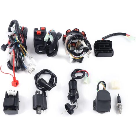 Kabelbaumsatz, Kabelbaum CDI Gleichrichter Statorspule elektrisch komplett für ATV Quad Bike Buggy 150-250 300 CC