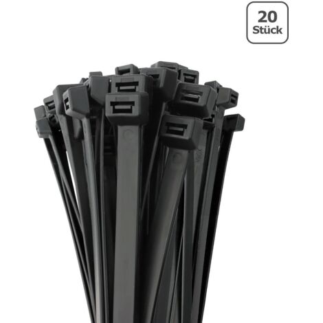 Kabelbinder 12,4mm breit schwarz 20 Stk. UV beständig - Länge: 530mm