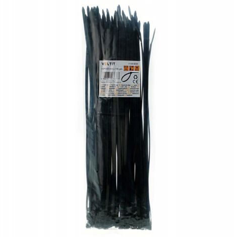 KABELBINDER 4,8 x 300 NYLON 66 SCHWARZ - 100 Stk.