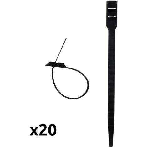 Kabelbinder 9 x 180mm (20 Stück) - Schwarz - Zenitech