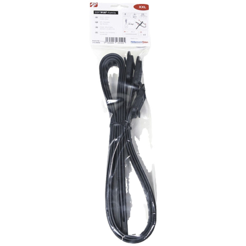 Image of Hellermanntyton - 115-28898 softfix xxl-tpu-bk (3) Kabelbinder 880 mm 28 mm Schwarz 3 St.